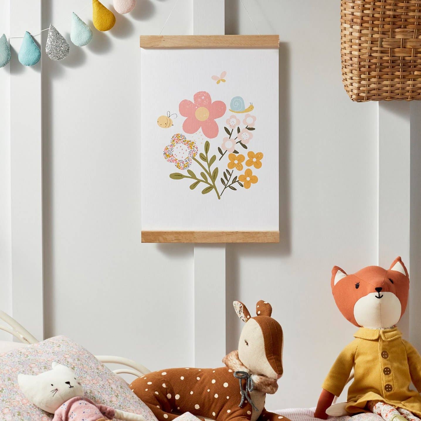 Liberty Print Floral Nursery Art A4