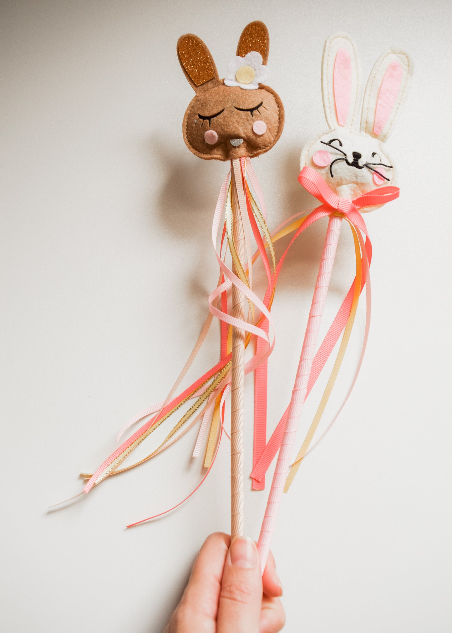 Easter Wands - Brown Bunny & White Bunny