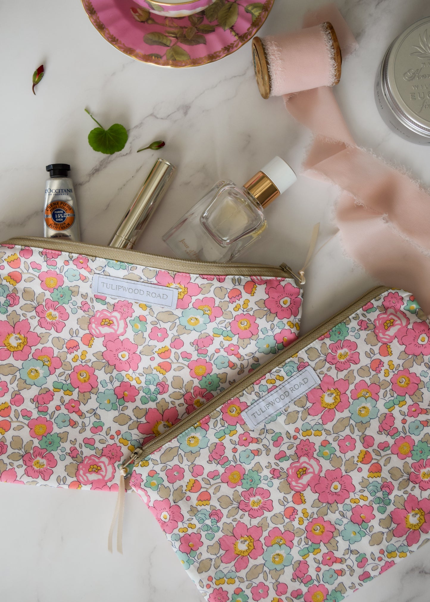 Liberty of London Zip Pouch or Pencil Case - Betsy Pink