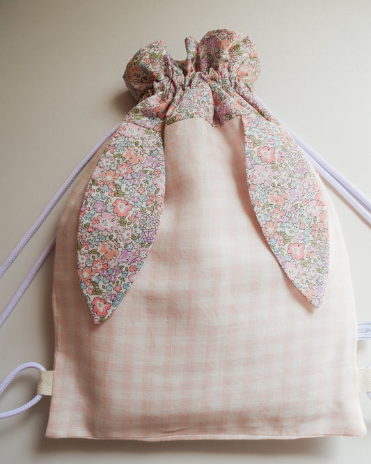 Liberty of London Backpack - Michelle & Blush Gingham Linen