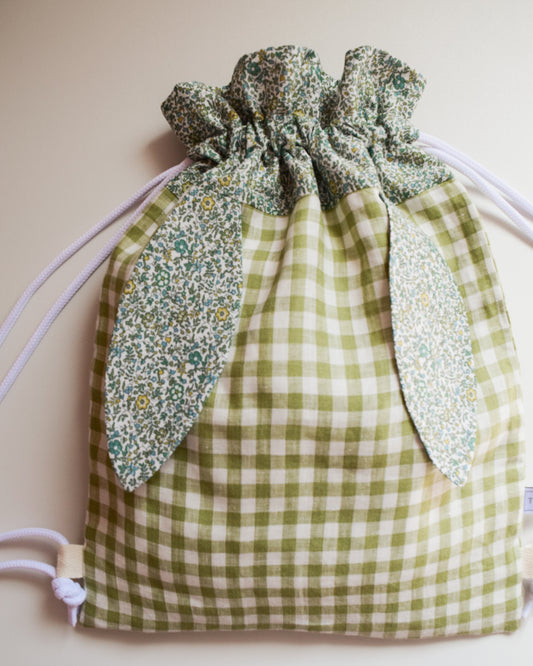 Liberty of London Backpack - Katie & Millie + Apple Gingham Linen