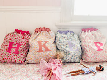 Liberty of London 'Katie & Millie' Green +Apple Gingham Linen Pillowca ...