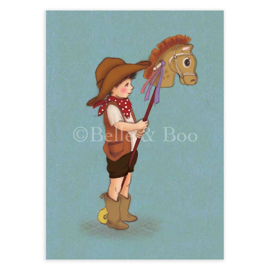 Belle & Boo - Hobby Horse Postcard
