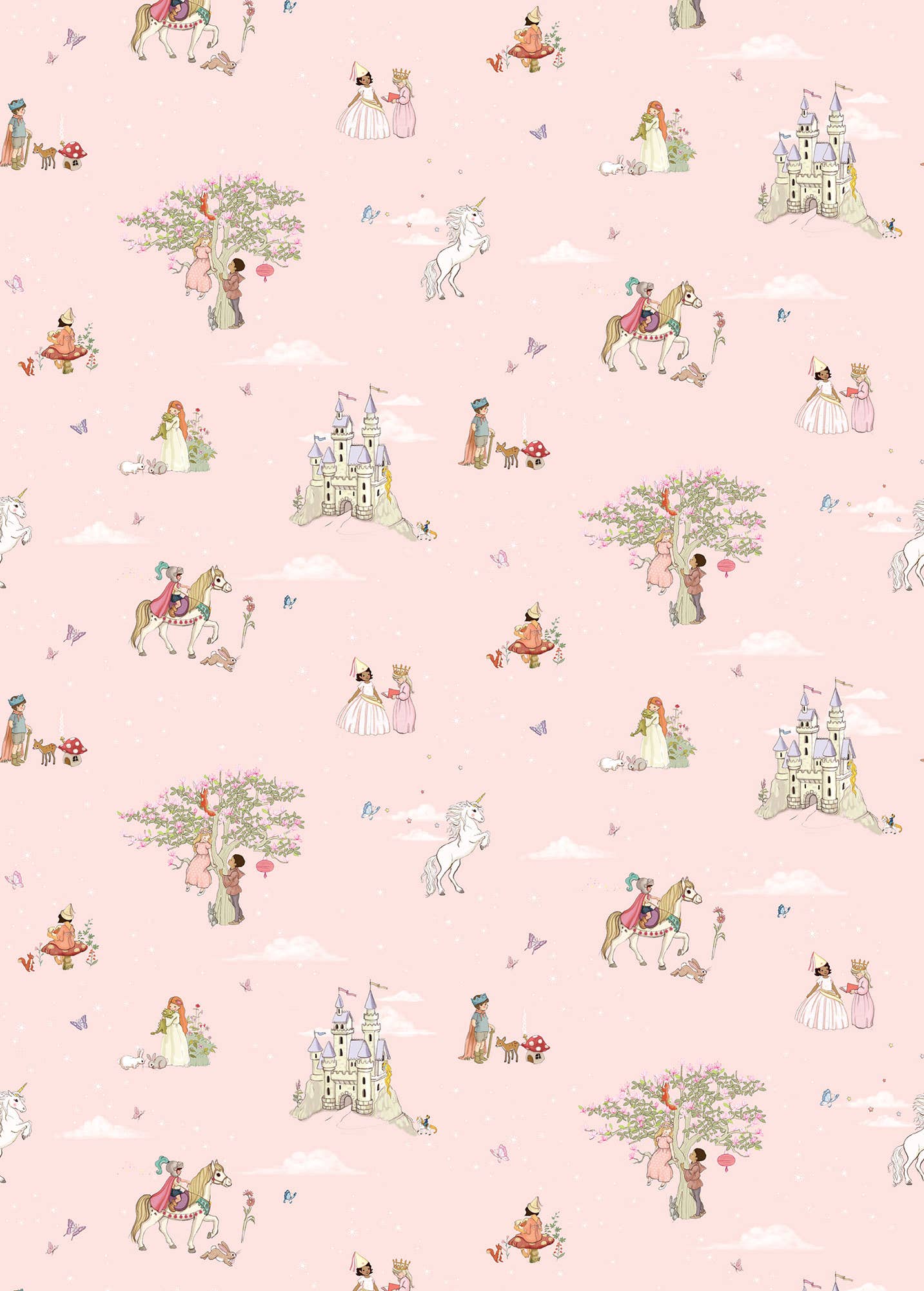 Belle & Boo wrapping paper sheet - Fairytale Kingdom