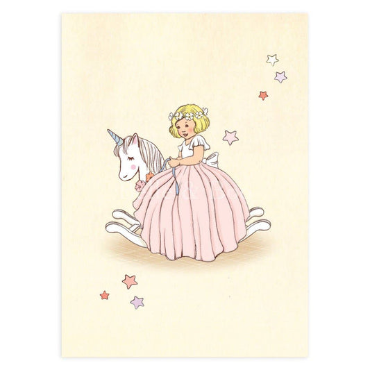 Belle & Boo - Unicorn Rocker Postcard