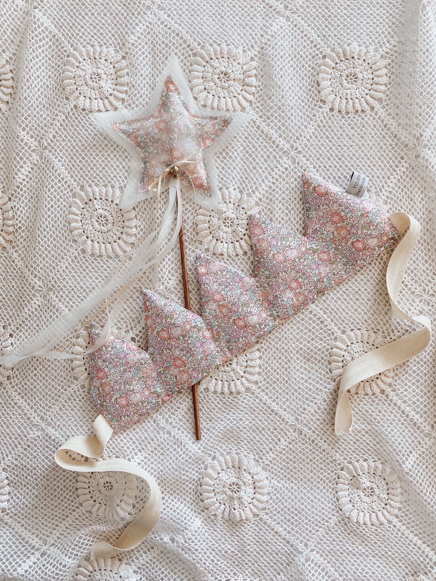 Liberty of London Crown - 'Michelle' & Shell Pink Gingham Linen