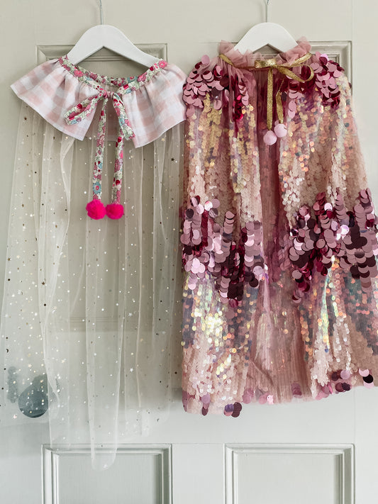 Blushing Sequin Cape