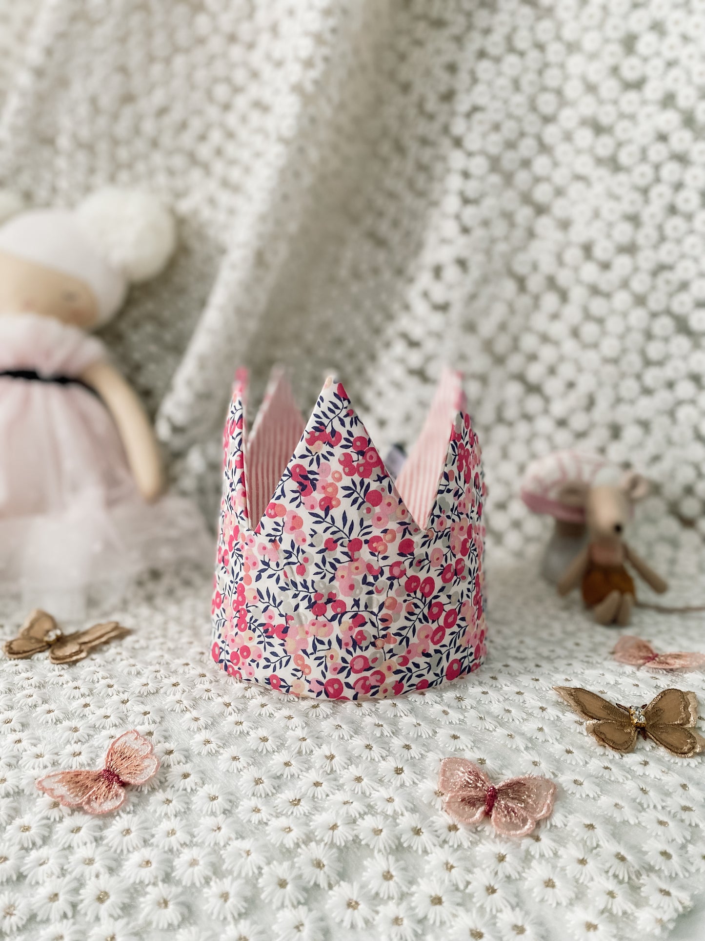 Liberty of London Crown - 'Wiltshire Pink' & Soft Pink Stripe