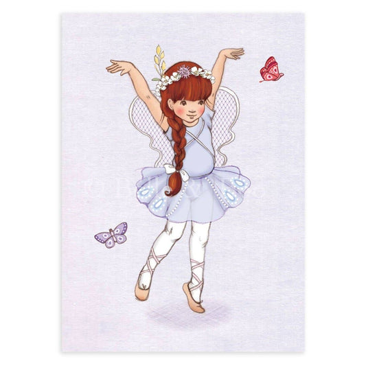 Belle & Boo - Butterfly Girl Postcard