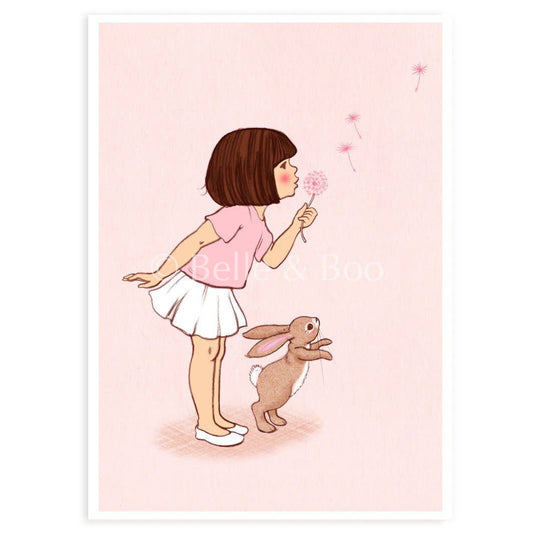 Belle & Boo - Belle & her Bunny postcard