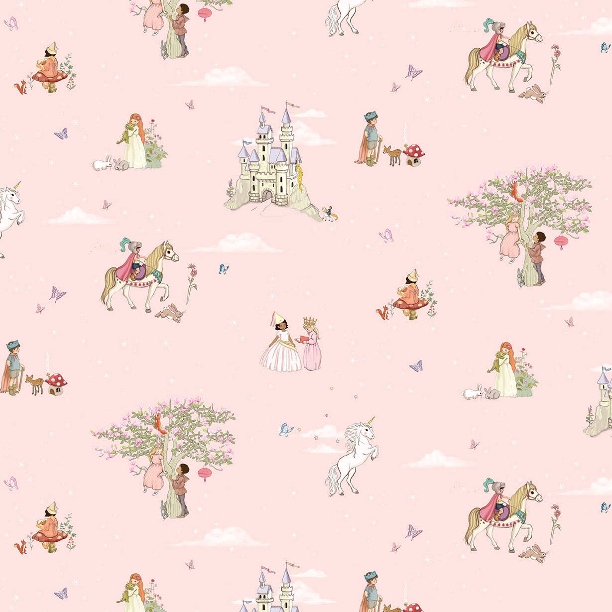 Belle & Boo wrapping paper sheet - Fairytale Kingdom